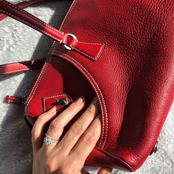Salvatore Ferragamo Red Handbag Purse - Picture 1 of 10